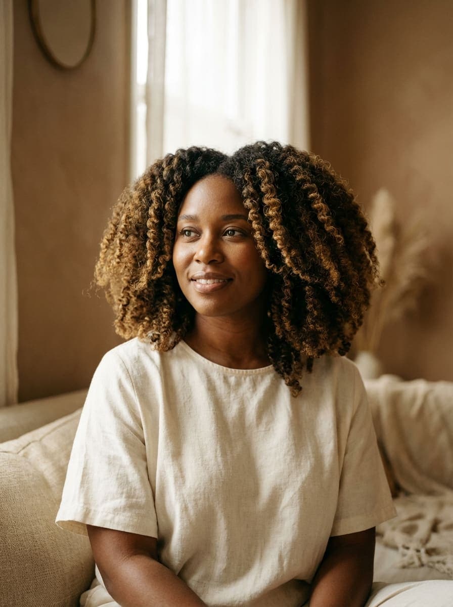 Salon owner with natural hair